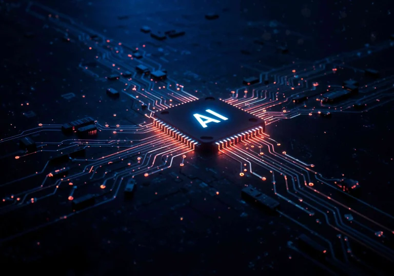 Business leaders reviewing the AI chip race in 2026, comparing NVIDIA, AMD, and Intel to understand cloud AI costs, infrastructure, scalability, and technology strategy.